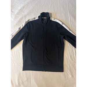 Express Track Jacket Kids Small Black White Excellent Lion Logo Taping Zip Up